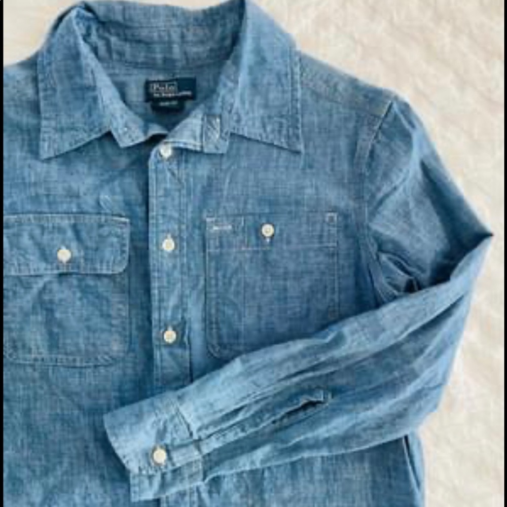 Ralph Lauren fine chambray button down shirt